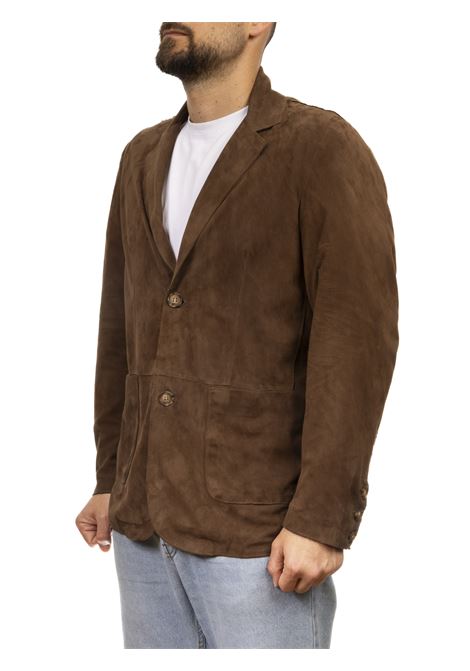 brown suede jacket PK BY PASKAL | R821CAM-FOREST
